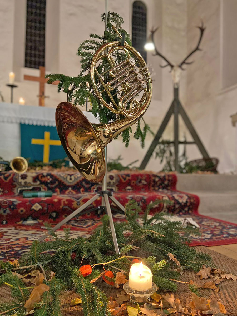 Feierliche Hubertusandacht in Grünow (bei Prenzlau)